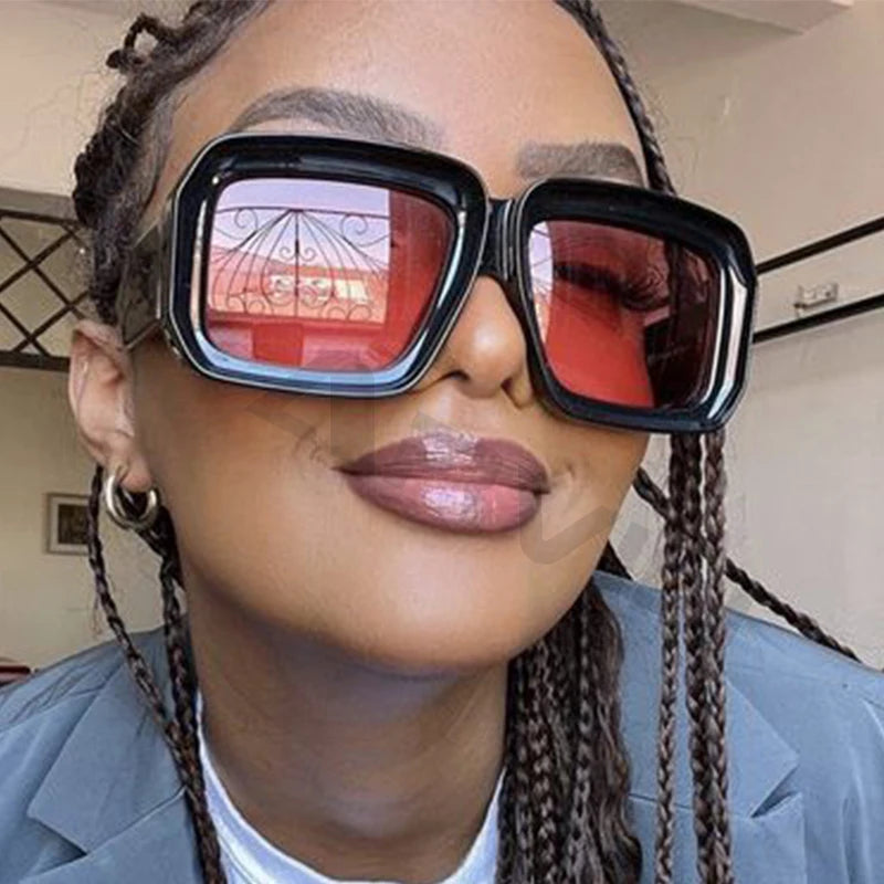 Gafas de Sol Cuadradas Grandes Retro Estilo Único Moderno