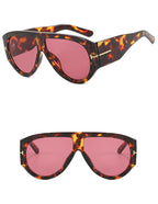 Gafas Sol Piloto Gran Tamaño Punk | Montura Grande UV400 Diseño Lujo Unisex