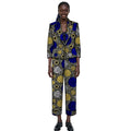 Traje Ankara Blazer Manga 3/4 y Pantalón Recto