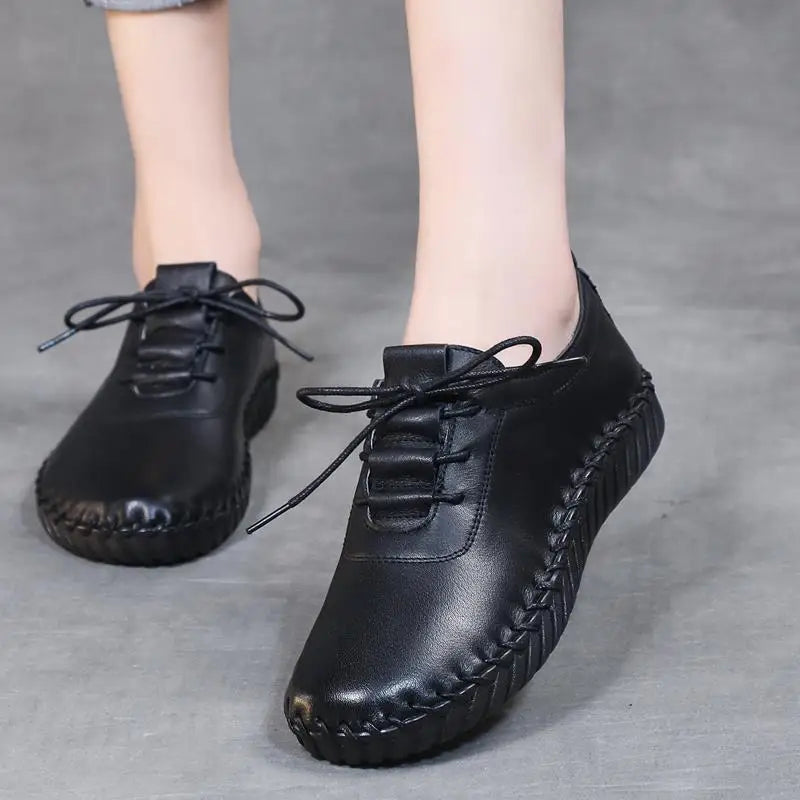 Zapatos Oxford de Diseñador | Cuero Partido | Transpirables | Cordones | Novedad