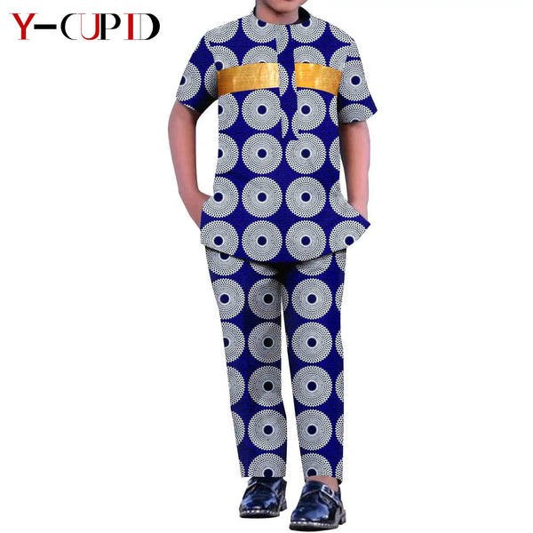 Conjunto Top Pantalón Algodón Seda Dashiki Niño | Verano | Tallas XS-XXL | Tico Trendy