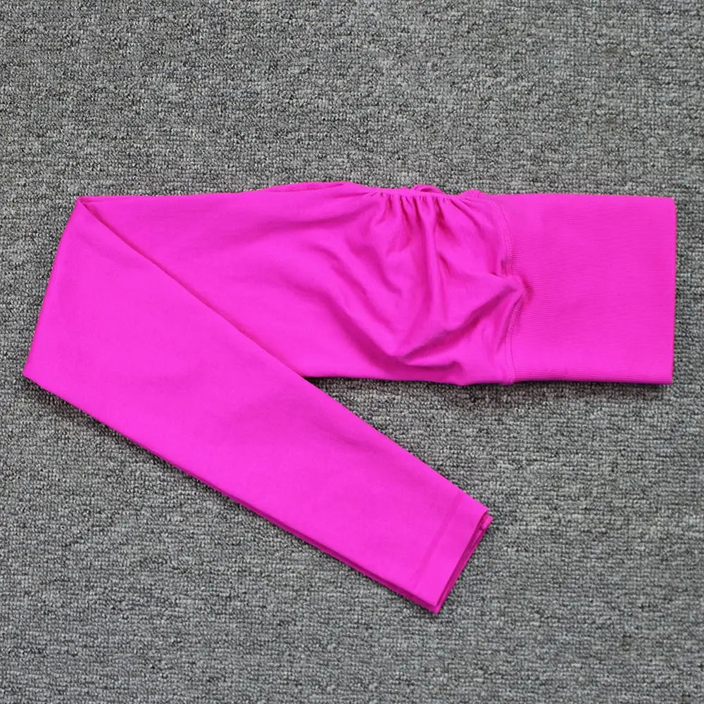 VEQKING, pantalones de Yoga de cintura alta para mujer, mallas deportivas sin costuras para realzar la cadera, mallas elásticas sólidas de realce para gimnasio, pantalones de entrenamiento para Fitness