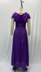 Vestido elegante de gasa con lentejuelas para mujer, cuello en V, dobladillo plisado, lentejuelas femeninas, vestido largo de cóctel para graduación, vestido de noche de boda