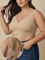 Sujetador Talla Grande Sin Costuras | Push-up Copa Completa | Tirantes Anchos 4 Corchetes | Tico Trendy