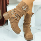 Botines de Plataforma | Ante Sintético | Estilo Urbano | Mujer