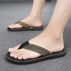 Chanclas Hombre Lino Tejidas Ligeras Interiores Silenciosas | Verano