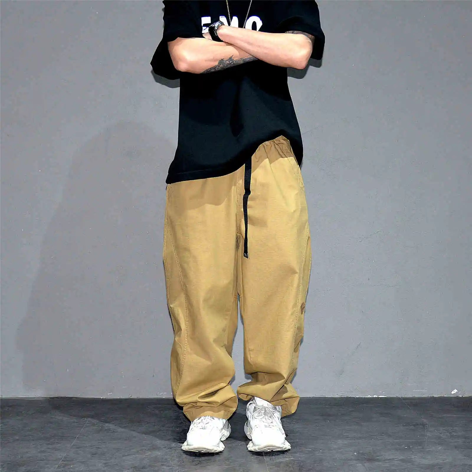 Pantalón Jogger Negro Hombre | Algodón | Cintura Elástica | Ticotrendy