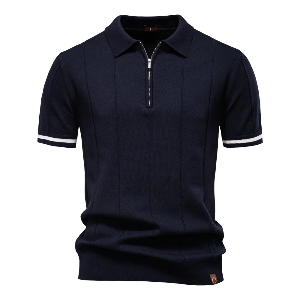 Polo Deportivo Cremallera Hombre | Ajustado Oficina Casual | Tallas S-XXL | Tico Trendy