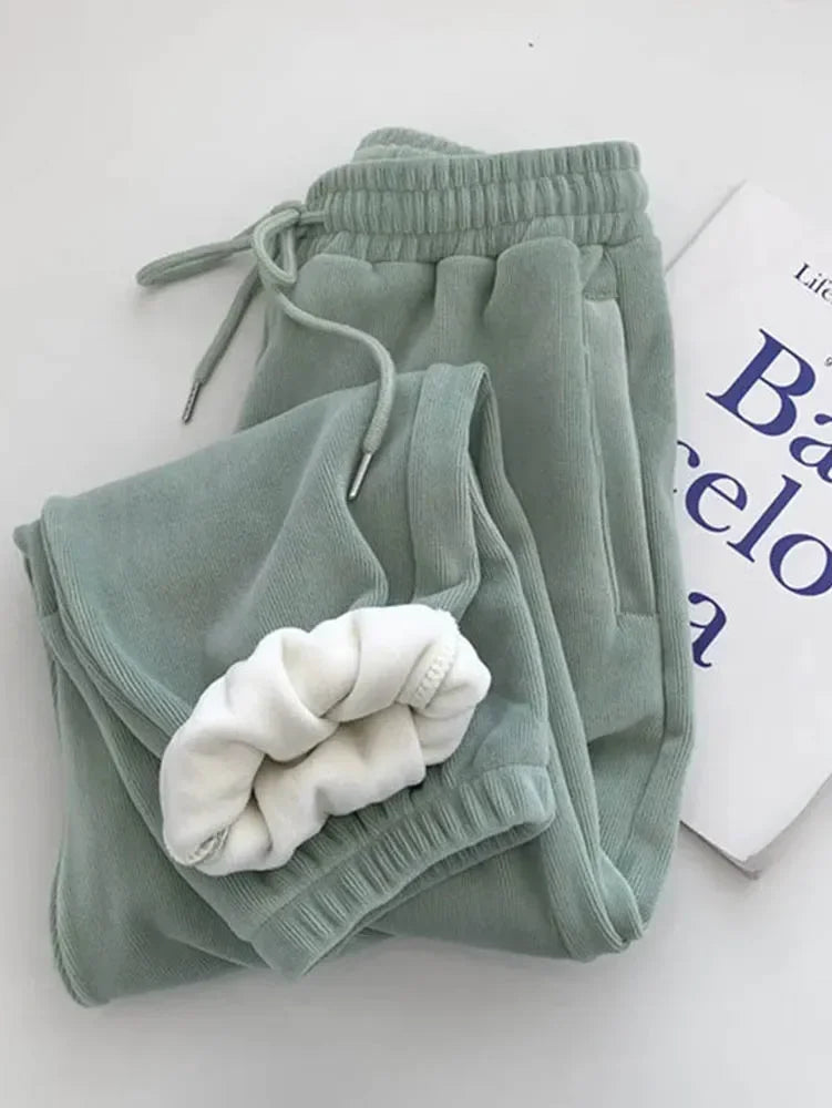 Pantalón Bombacho Felpa | Terciopelo Cálido | Oversize 4XL | Moda Coreana