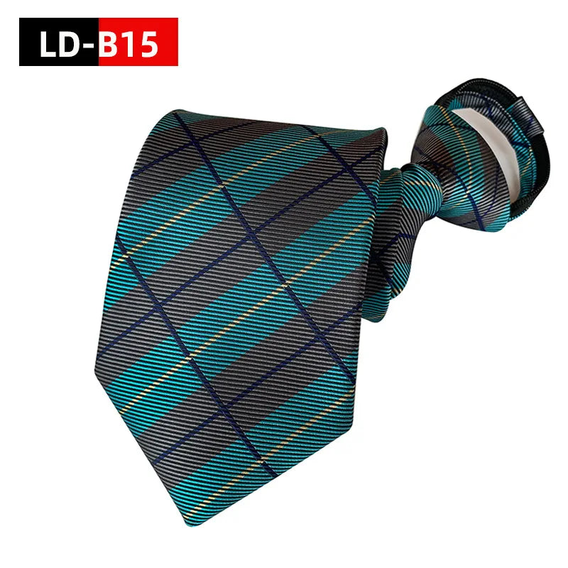 Corbata Preatada Con Cremallera Para Hombre Mujer Diseño Clásico