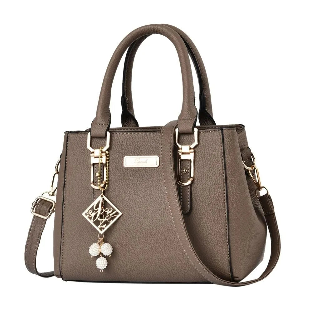 Bolso de Hombro de Gran Capacidad de PU con Bolsillo Abierto para Mujer