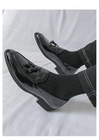 Zapatos Hombre Charol Morados Lujo Boda Fiesta Punta Puntiaguda | Talla 47