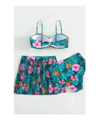 Bikini con Estampado Tropical y Falda - Para un Día en el Caribe