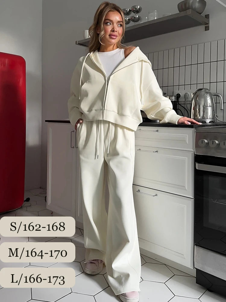 Conjunto Chándal 2 Piezas Mujer | Capucha y Cremallera | Gris y Amarillo Casual | Otoño | Ticotrendy