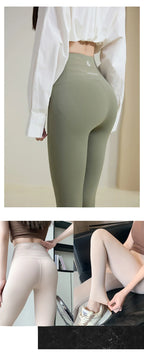 Leggings Piel Tiburón Ciruela | Sensación Desnuda 3D Push Up | Sexy Yoga Fitness PV | Ticotrendy