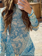 Mini Vestido con Estampado para Fiestas Elegantes