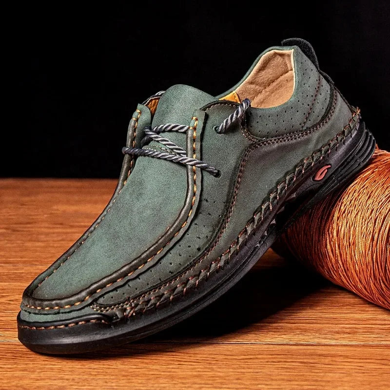 Zapatos Cuero Hombre ∣ Casual Negocios ∣ Talla Grande Hechos a Mano