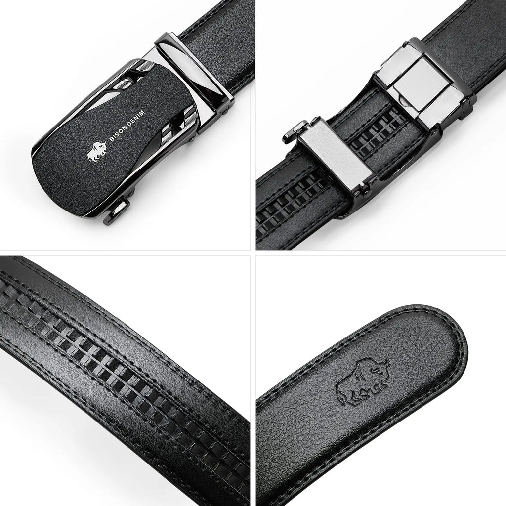 Luxury Brand Business Belt Men Top Quality Genuine Leather Waist Strap Black Male Simple Automatic Buckle Jeans Belts for Men