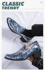 Zapatos Oxford Hombre Ticotrendy Piel Dividida Estampado Animal Sin Cordones | Elegantes