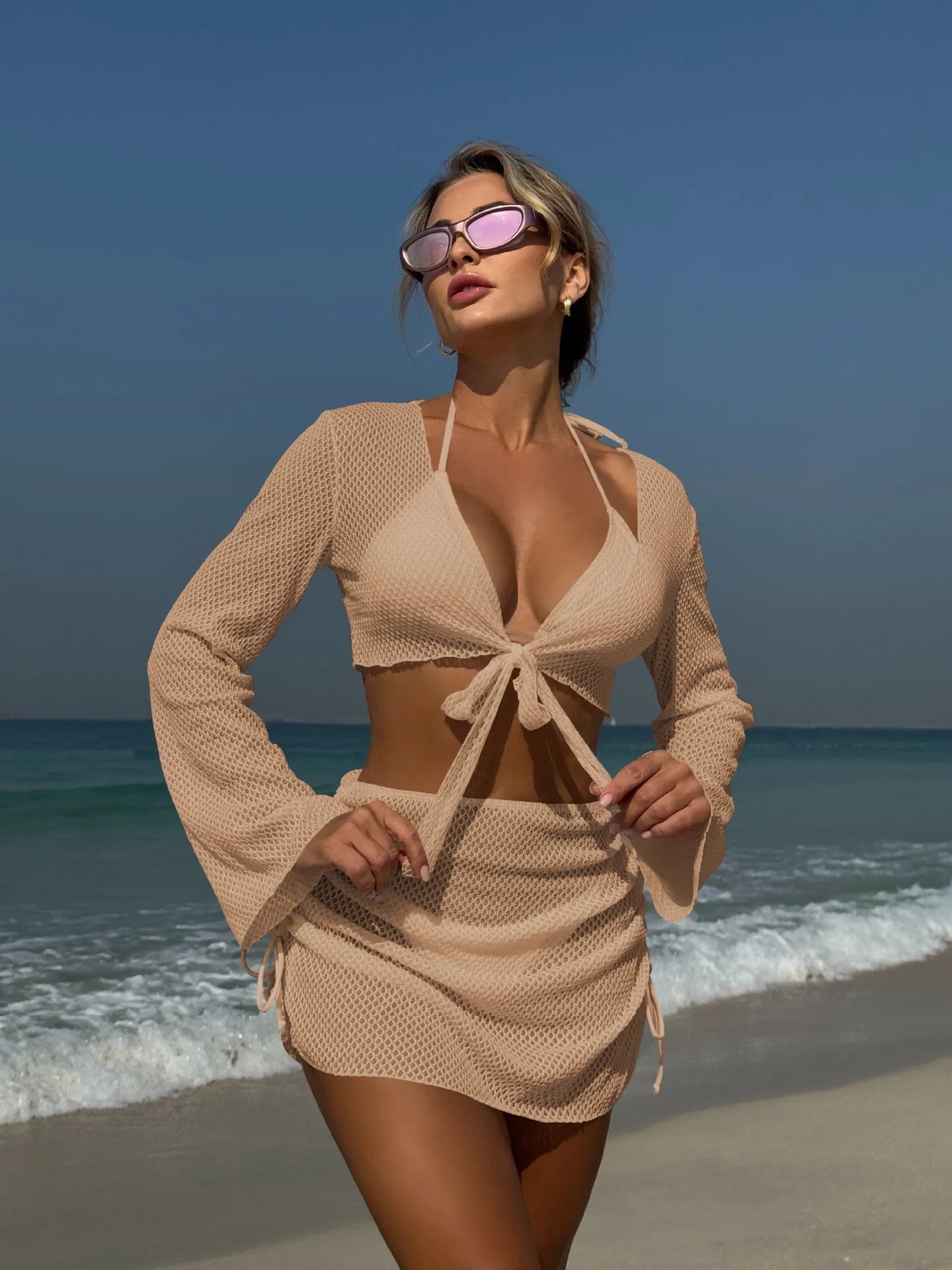 Conjunto de 4 Piezas para Playa - Outfit Completo Pura Vida