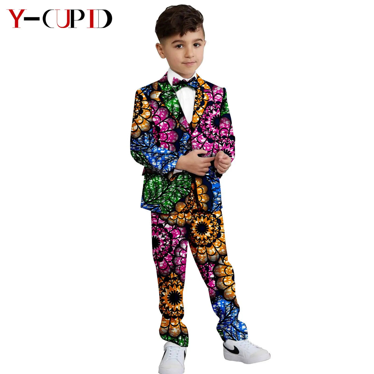 Traje Blazer Dashiki Chaleco Corbata Niño | Formal | Tallas XS-XXL | Tico Trendy