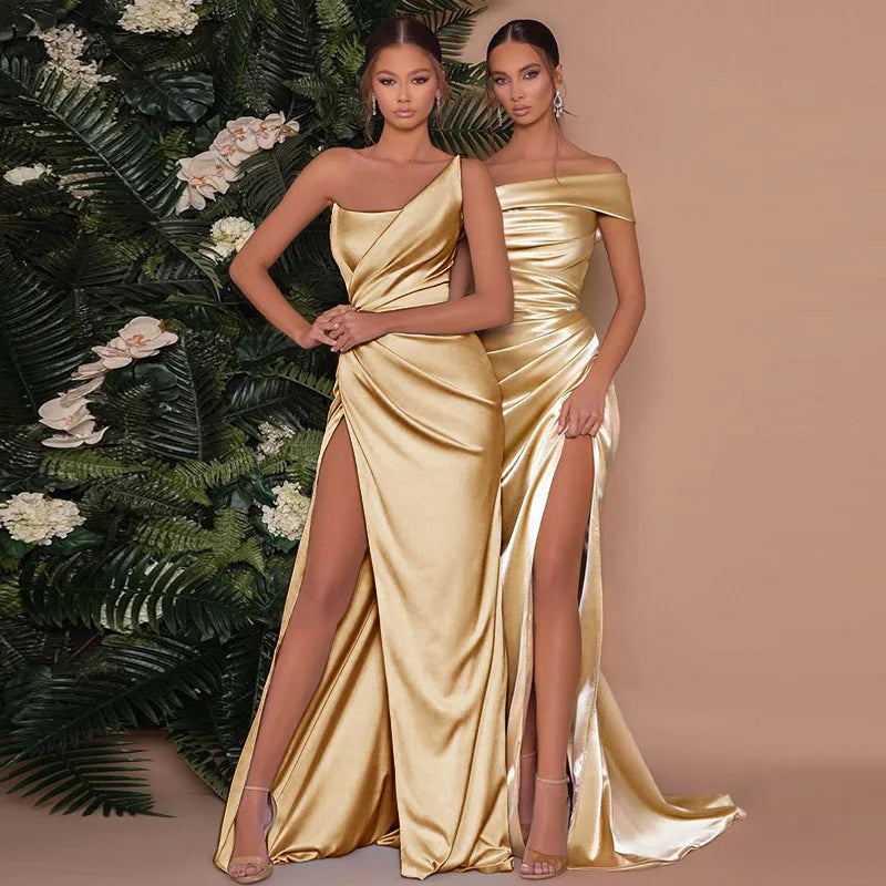 Vestido de satén Y2K | Sexy y elegante con tirantes finos