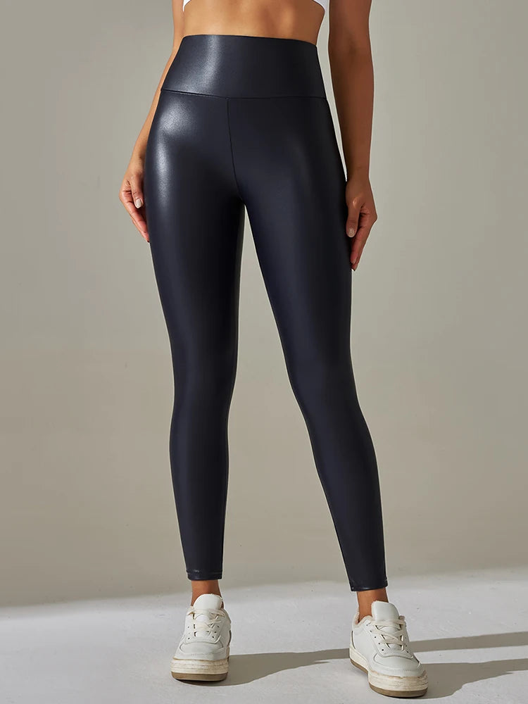 Leggings Cuero Verano Mujer | Cintura Alta Efecto Push Up | Piel Sintética