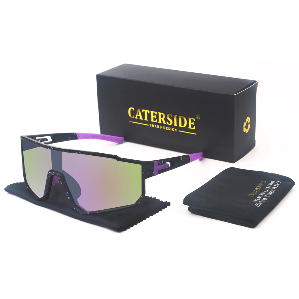 Gafas de Sol Polarizadas de Una Pieza | Montura Cuadrada Deportiva | UV400