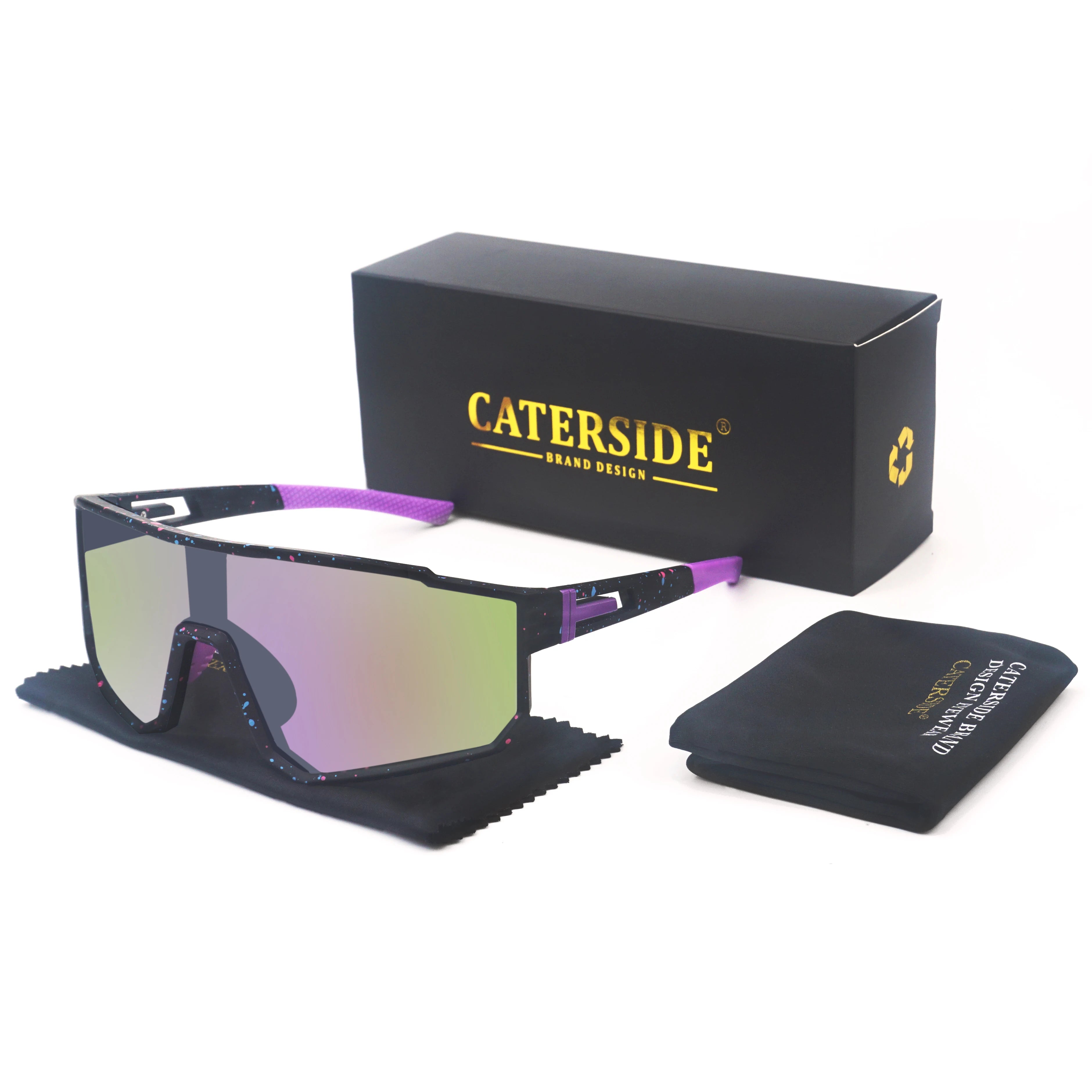 Gafas de Sol Polarizadas de Una Pieza | Montura Cuadrada Deportiva | UV400