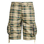 Pantalones Cortos Cargo a Cuadros | Algodón | Tallas Grandes | Playa y Natación | Ticotrendy