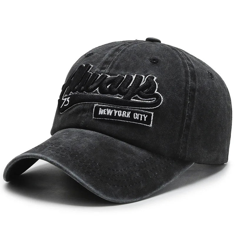 Gorra Vintage con Visera Curvada Bordada para Actividades al Aire Libre