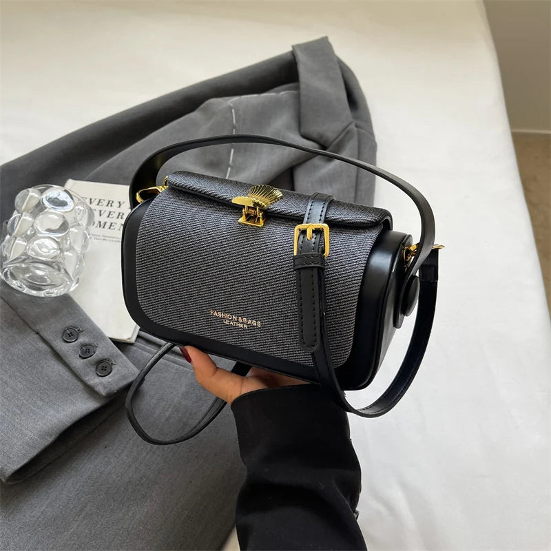 Mini Bolso Cruzado Cuadrado Lujo Estructurado | Diseño Simple Tendencia Versátil