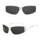 Gafas Sol Y2K Ahuecadas Envolventes Gradiente | Estilo Punk Steampunk Viajar