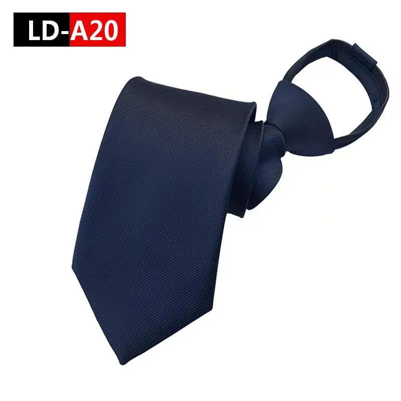 Corbata Preatada Con Cremallera Clásica De Negocios y Estilo Tico