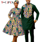 Vestido Dashiki Manga Larga Africano Pareja | Top y Pantalón | Tallas XS-6XL | Tico Trendy