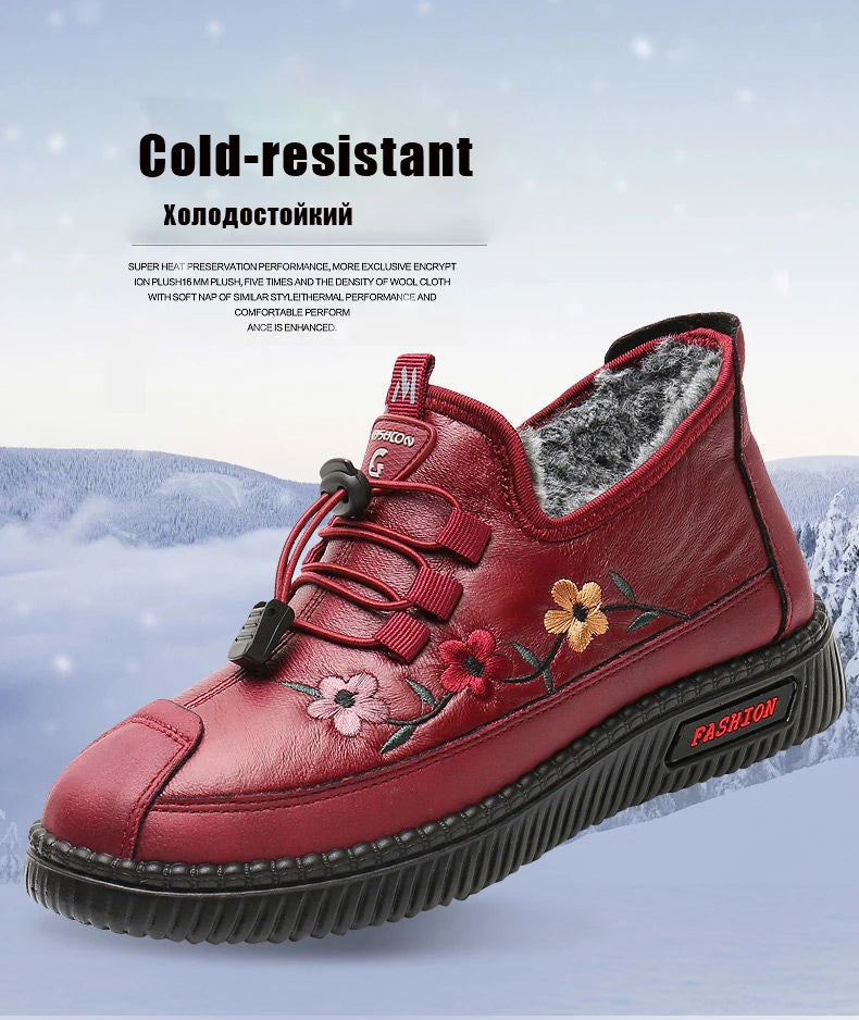 Zapatillas De Invierno Para Mamá | Mocasines Tipo Oxford Felpa Calidad