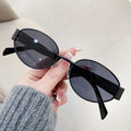 Gafas Sol Ovaladas Metal Tendencia Retro | Clásico Básico Gafas Protección UV400