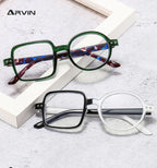Montura Gafas Asimétricas Retro Redondas Cuadradas | Lentes Transparentes Unisex Ópticas