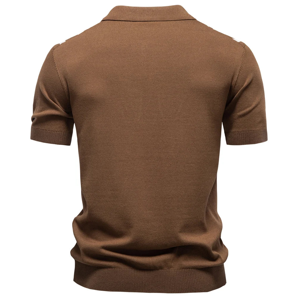 Polo Rayas Elegante Lujoso Hombre | Manga Corta Suave | Tallas S-XXL | Tico Trendy