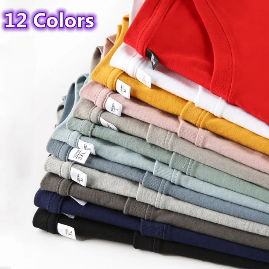 Camiseta Básica de Algodón Unisex | Media Manga | Colores Sólidos | Corte Casual