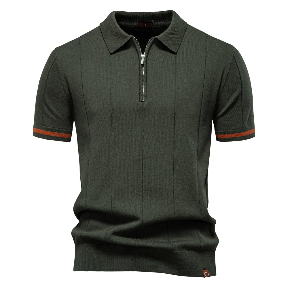 Polo Deportivo Cremallera Hombre | Ajustado Oficina Casual | Tallas S-XXL | Tico Trendy