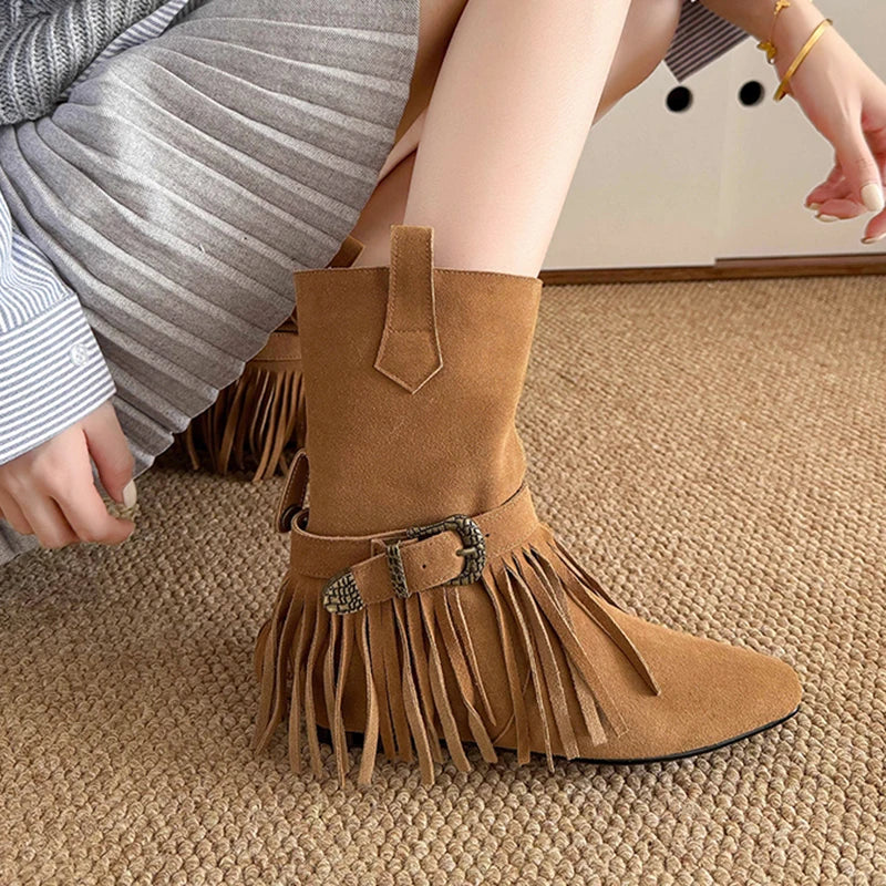 Botas de Montar con Borlas | Estilo Vintage | Mujer | Costa Rica