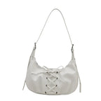 Dulce Bowknot Cool Girls bolsos para las axilas diseño plisado bolso de hombro tipo bandolera para mujer Simple suave Pu bolsos de mano para mujer