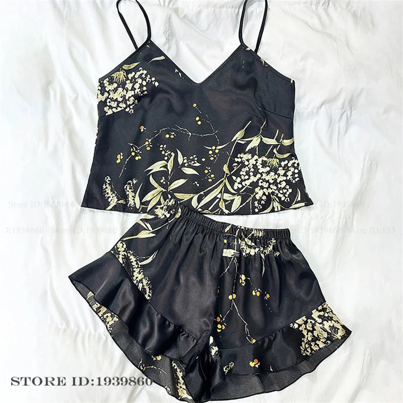 Pijama Floral | Top y Short | Talla Grande 5XL | Tico Trendy