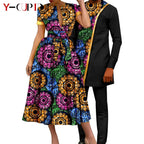 Vestido Dashiki Bazin Riche Africano Pareja | 2 Piezas | Tallas XS-6XL | Tico Trendy
