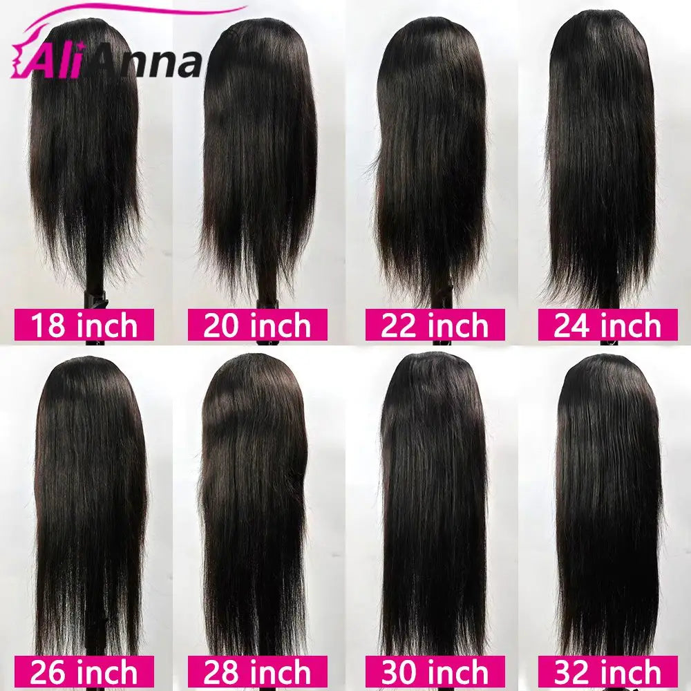 24 26 28 pulgadas Wear And Go pelucas de cabello humano sin pegamento para mujeres listas para usar peluca brasileña recta precortada de encaje 4x4 con cierre