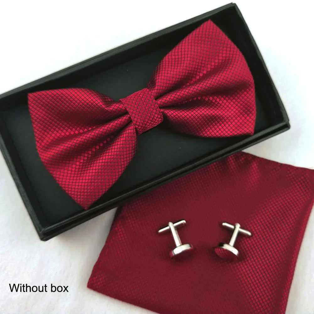 Conjunto Elegante para Hombre Pajarita Cuadros Liso Moda Casual