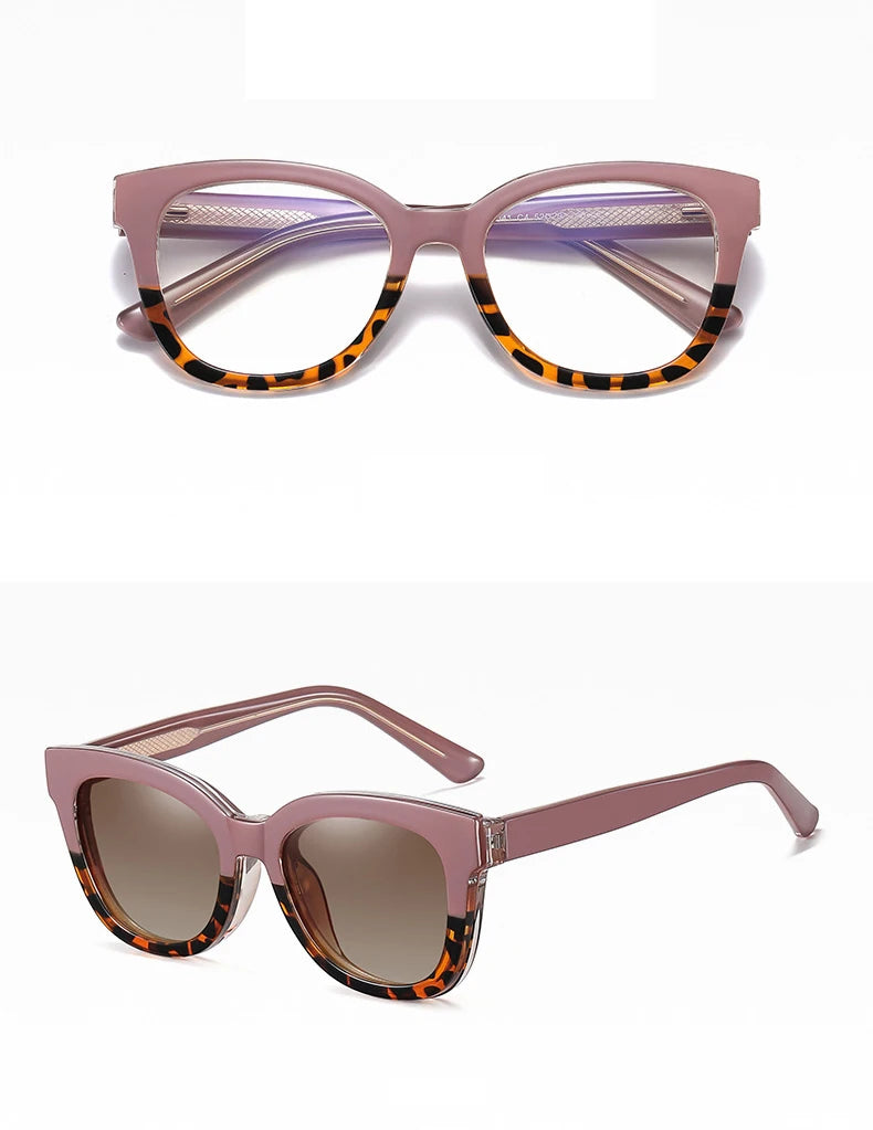 Gafas Ópticas Polarizadas 2 en 1 Clip Magnético | TR90 Titanio Miopía Graduadas Negocios