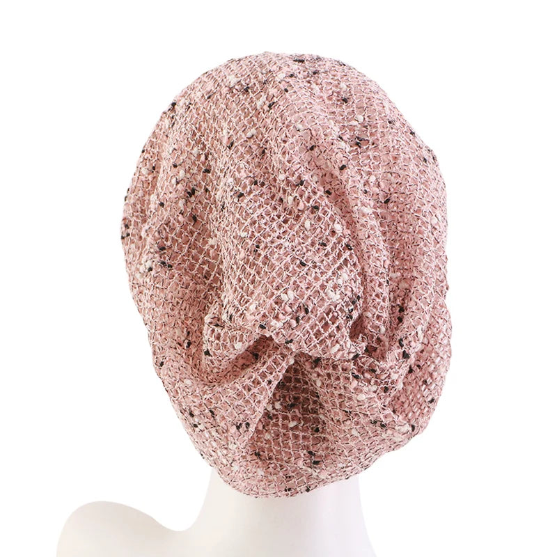 Nuevas Gorros de doble uso para mujer, gorros de malla de algodón para verano, gorros finos, gorros informales para exteriores, gorros con bufanda, Gorros para niñas