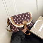Bolso de Lunares Retro Francés para Mujer, Hombro y Bandolera